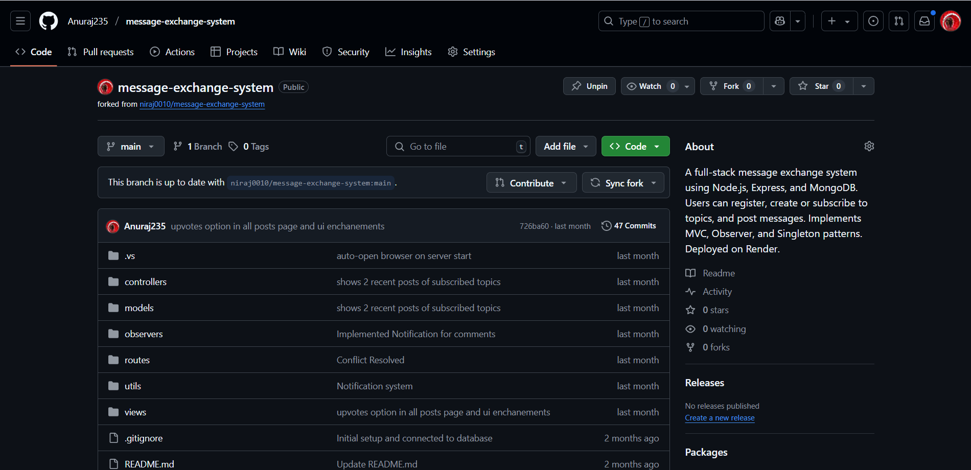 Message Exchange App - Twitter Clone